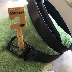 Dockers Men's Reversible Black and Brown Belt